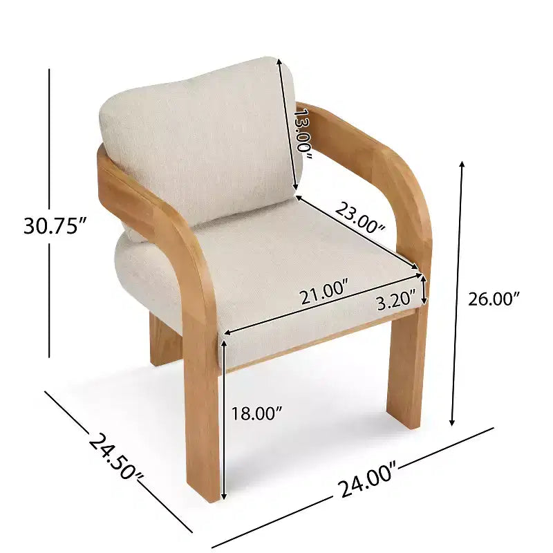 Eleganti sedie da pranzo per casa per cucina e sala da pranzo, set di 2 sedie da pranzo imbottite in bouclé di piccole dimensioni