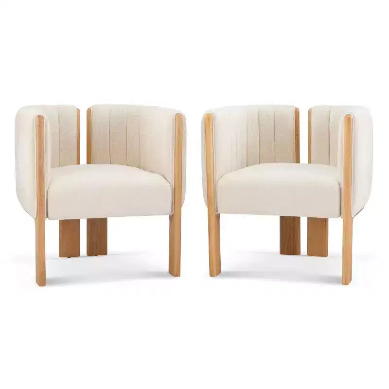 Eleganti sedie da pranzo per casa per cucina e sala da pranzo, set di 2 sedie da pranzo imbottite in bouclé di piccole dimensioni