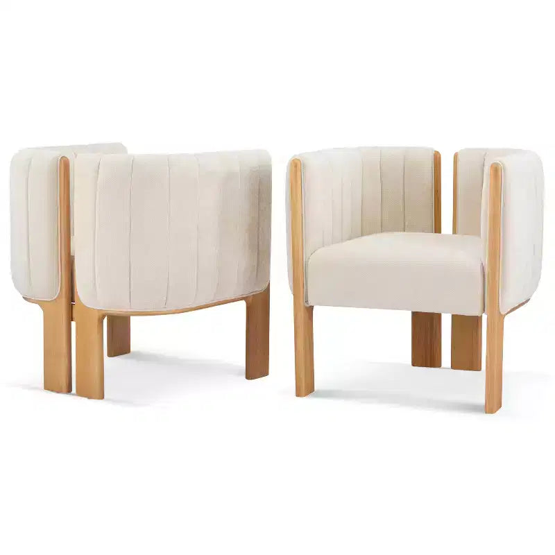 Eleganti sedie da pranzo per casa per cucina e sala da pranzo, set di 2 sedie da pranzo imbottite in bouclé di piccole dimensioni