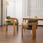 Eleganti sedie da pranzo per casa per cucina e sala da pranzo, set di 2 sedie da pranzo imbottite in bouclé di piccole dimensioni