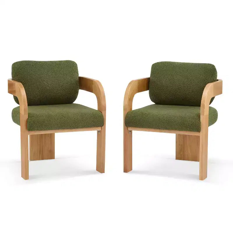 Eleganti sedie da pranzo per casa per cucina e sala da pranzo, set di 2 sedie da pranzo imbottite in bouclé di piccole dimensioni