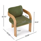 Eleganti sedie da pranzo per casa per cucina e sala da pranzo, set di 2 sedie da pranzo imbottite in bouclé di piccole dimensioni