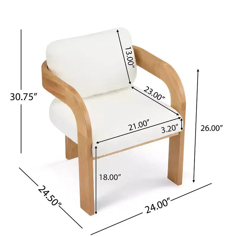 Eleganti sedie da pranzo per casa per cucina e sala da pranzo, set di 2 sedie da pranzo imbottite in bouclé di piccole dimensioni