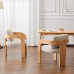 Eleganti sedie da pranzo per casa per cucina e sala da pranzo, set di 2 sedie da pranzo imbottite in bouclé di piccole dimensioni