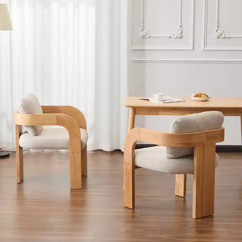Eleganti sedie da pranzo per casa per cucina e sala da pranzo, set di 2 sedie da pranzo imbottite in bouclé di piccole dimensioni