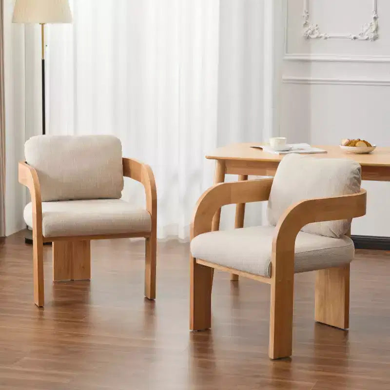 Eleganti sedie da pranzo per casa per cucina e sala da pranzo, set di 2 sedie da pranzo imbottite in bouclé di piccole dimensioni