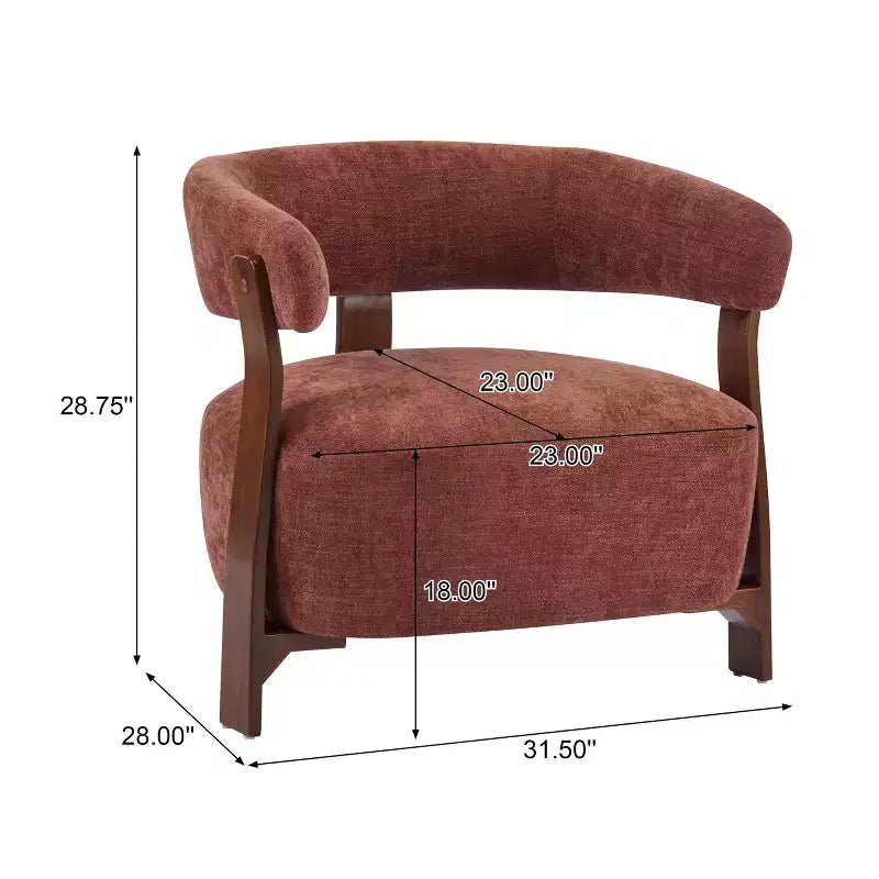 Christopher Knight Home Sedia moderna imbottita Arnaud in legno curvato