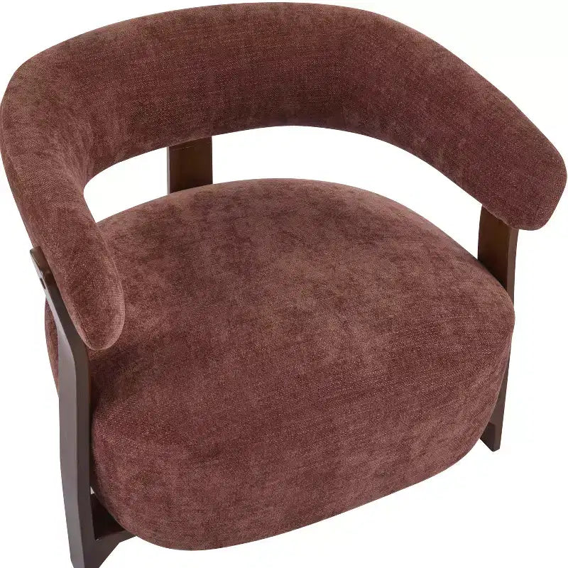 Christopher Knight Home Sedia moderna imbottita Arnaud in legno curvato