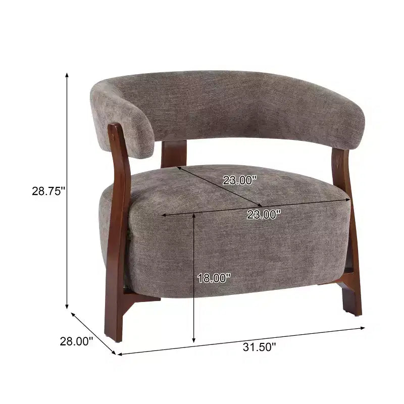 Christopher Knight Home Sedia moderna imbottita Arnaud in legno curvato