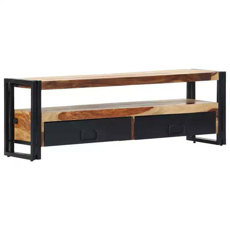 vidaXL Mobile porta TV Colore legno naturale, nero