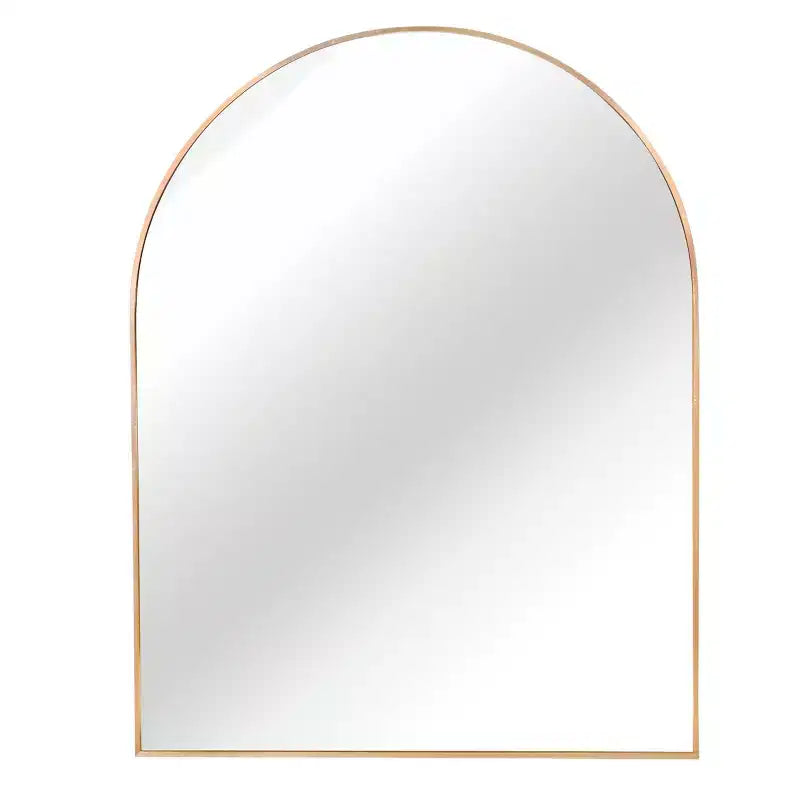 Specchio da parete ad arco con cornice in alluminio nero da 30 x 40 pollici per bagno, vanità, camera da letto, ingresso e soggiorno