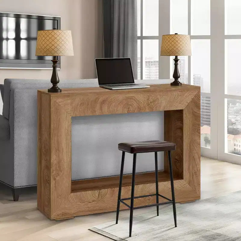 47 Farmhouse Console Table, Rustic Minimalist Vintage Entryway Table, Wooden Storage Sofa Table, Behind Couch, for Hallway, Living Room, Foyer