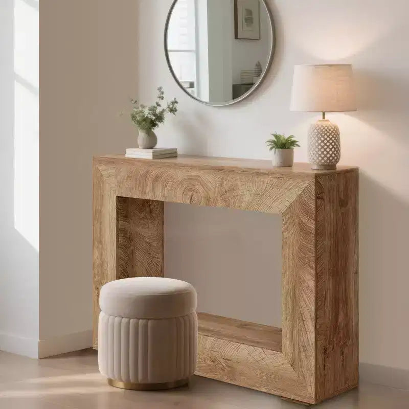 Tavolo Consolle Rustico Minimalista Vintage da 47 Pollici per Ingresso, Tavolo in Legno per Divano, Dietro il Divano, per Corridoio, Soggiorno, Atrio