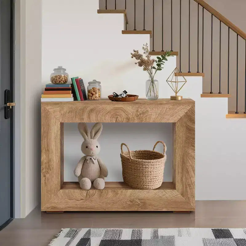 Tavolo Consolle Rustico Minimalista Vintage da 47 Pollici per Ingresso, Tavolo in Legno per Divano, Dietro il Divano, per Corridoio, Soggiorno, Atrio