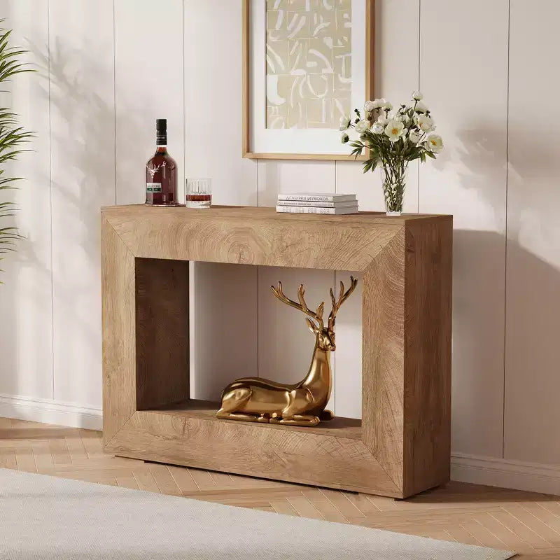 Tavolo Consolle Rustico Minimalista Vintage da 47 Pollici per Ingresso, Tavolo in Legno per Divano, Dietro il Divano, per Corridoio, Soggiorno, Atrio