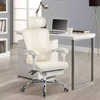 Sedia da Ufficio Ergonomica con Poggiapiedi Retraibile, Sedia da Scrivania in Rete ad Alto Schienale con Poggiatesta Regolabile e Supporto Lombare, Sedia Reclinabile da Computer