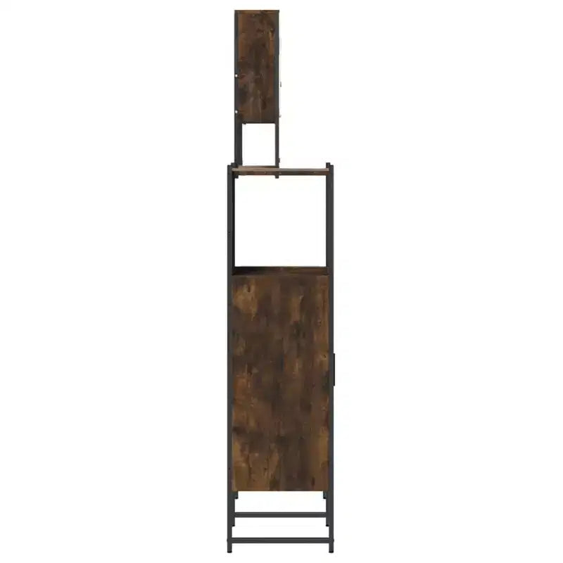 vidaXL Mobile bagno con mensola 3 pz in legno multistrato Portaoggetti per