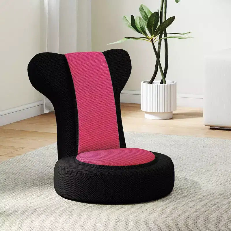 Poltrona reclinabile Costway con poggiatesta e schienale regolabili, seduta imbottita in spugna, struttura in metallo, nero + grigio/nero + rosa